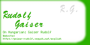 rudolf gaiser business card